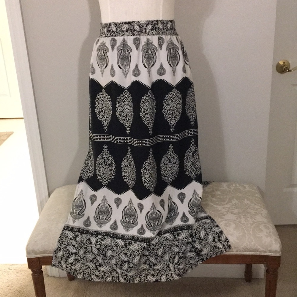 Tolani silk maxi skirt